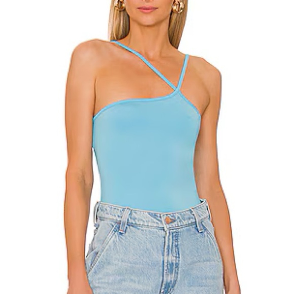 Revolve blue bodysuit